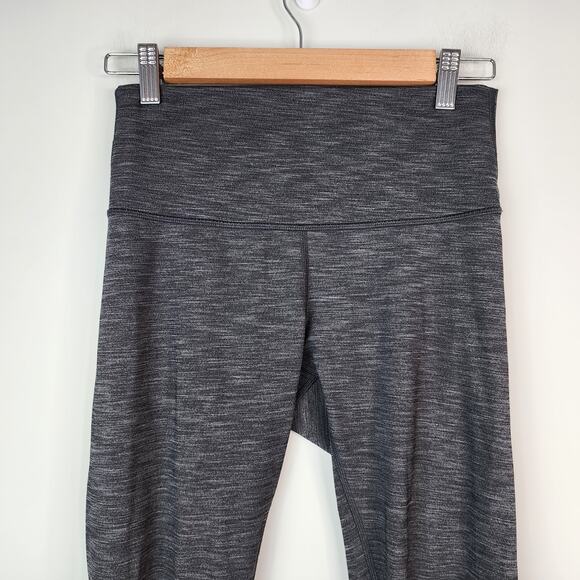 Lululemon Wunder Under Gray Heathered Leggings High Rise Size 6 - Picture 2 of 8